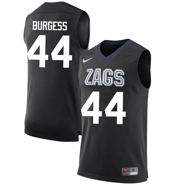 Men #44 Frank Burgess Gonzaga Bulldogs College Basketball Jerseys-Black - Click Image to Close